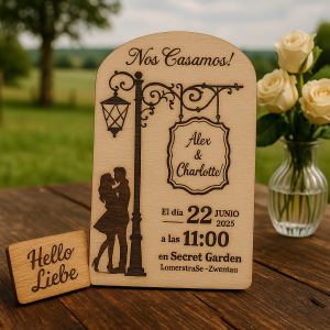 Cartel rústico de invitación de boda